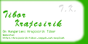 tibor krajcsirik business card